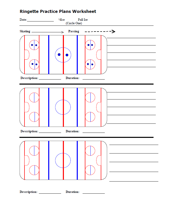 Practice Plan worksheet